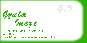 gyula incze business card